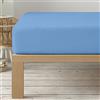 Degrees Home - COLLEZIONE - Lenzuolo con angoli 105 x 200 x 33 - Regolabile - Microfibra di poliestere garzata- Blu