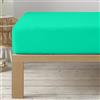 Degrees Home - COLLEZIONE - Lenzuolo con angoli 90 x 200 x 33 - Regolabile - Microfibra di poliestere garzata - Verde