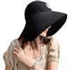 SIQITECH Cappello da sole da donna, cappello estivo ampio bordo, traspirante, berretto da visiera, protezione solare e collo, protezione solare anti-UV, capelina pieghevole per spiaggia, viaggi, vacanze,