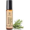 AROMA BANO Roll-On Olio Essenziale Rosmarino 10ml con Olio di Jojoba - 100% Naturale e Puro, Pronto all'Uso - Oli Essenziali Naturali per Aromaterapia, Uso Topico e Capelli, Profumo Erbaceo Fresco