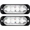 RIGIDON 2 Pcs Ultra Thin 4 LED luci di emergenza Bianco Lampada di Emergenza Strobo Barra Luminosa, 12V 24V Impermeabile Luce Lampeggiante per 4x4 Car SUV Truck Trailer Camper Motorcycle furgone