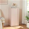 [en.casa] Armadio a Colonna in Metallo Armadietto da Ufficio con 1 Anta e 2 Ripiani Regolabili in Altezza Mobile in Acciaio per Archivio 88 x 40 x 35 cm - Rosa