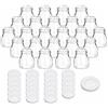 Gouveo Set di 24 Vasetti per Conserve da 50 ml - Mini Contenitori con Coperchio a Vite per Marmellate e Spezie