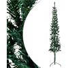 vidaXL Albero Natale Artificiale Sottile a metà Supporto Verde 240 cm