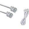 vetrine in rete Vetrineinrete® Prolunga telefonica cavo da 1.5 3 5 10 metri connettori plug RJ11 modem telefono fac anti aggrovigliamento (3 mt) E21