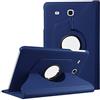 QiuKui-100-002 QiuKui Tab Custodie per Samsung Galaxy Tab A A6 7.0 2016 SM-T280 T285, 360 Rotation Case 360 ​​Smart PU Cover in Pelle per Samsung T280 T285 (Colore : Navy Blue)