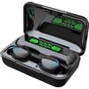 Generico Cuffie Bluetooth,Auricolari Bluetooth 5.0,in Ear Cuffiette Bluetooth Cancellazione Rumore,IPX7 Impermeabili,Audio Binaurale,Comandi Touch,Suono Nitido,Cuffie Senza Fil per Android/iOS (NERO)