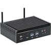 VENOEN Mini PC Core i7 1255U (10C/12T), PC senza ventola 4K@60Hz Triple Display, Iris Xe Graphics, 2 x 2.5Gb LAN Mini computer, Dual HD 2.0, DP, USB-C, WiFi6, BT5.2, 16GB DDR4 250GB NVME SSD