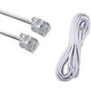 vetrine in rete Vetrineinrete® Prolunga telefonica cavo da 1.5 3 5 10 metri connettori plug RJ11 modem telefono fac anti aggrovigliamento (10 mt) M7