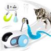 NEOVSUNY Giocattolo per Gatti Elettrico con Telecomando, Giocattolo Elettrico per Gatti, Giocattolo Interattivo, Palla Intelligente con 2 Modalità, Regalo di Gatti Giochi (Blu)