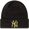 New Era York Yankees MLB Black Metallic Badge Beanie - One-Size