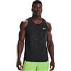 Under Armour - Canotta da uomo in jacquard con motivo Streaker, Nero/Nero (001), S