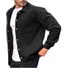 Caxndycing Bomber da uomo con bottoni, a nido d'ape, casual, a maniche lunghe, con tasca lampo, cardigan, in cotone, con bottoni, maglia fine, giacca invernale, Nero , XL