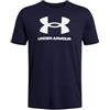 Under Armour Maglietta a maniche corte da uomo con logo Sportstyle, (408) Accademia / / Bianco, M