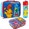 Stor Pokémon - Set portapranzo per bambini, con borsa termica per il pranzo, contenitore multiscomparto e bottiglia d'acqua da 540 ml, per scuola, viaggi, senza BPA