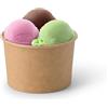 BIOZOYG 50 Pezzi Coppa gelato di cartone 200 ml marrone - coppette usa e getta senza plastica e riciclabile - coppette dessert bicchieri carta
