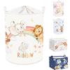 Clastyle Ceste Biancheria Bambini Animale Addormentato Cestino Giocattoli Vestiti Impermeabile per Ragazzo Ragazza Cestino Portaoggetti per Bagno Cameretta Bucato, Arcobaleno, 40x50 cm