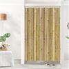 Uiiooazy Tenda Doccia Antimuffa, Tenda da Doccia 150x180cm Bambù Spa Zen Giallo Rustico Aspetto Bambù Tende da Bagno Tessuto Lavabile Impermeabile Poliestere Tende per Vasca da Bagno con 10 Anelli