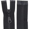 Erlif Chiusura lampo per giacche in plastica, chiusura lampo divisibile (nero, 20 cm)