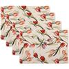 TANYIYI Set di 4 Tovagliette, 45 x 30 cm, 60% Poliestere, 40% Cotone, con Motivo di Tulipani
