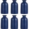 QIANLING Set di 6 vasi in ceramica blu - Vaso piccolo blu impermeabile, decorazioni per la casa, decorazioni per la casa, decorazioni per la tavola, decorazioni per caminetti e centrotavola per ingresso