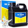 YumCraft Resina UV - 1.000 g Resina Epossidica UV Trasparente Basso Odore per Creazione di Gioielli Resin, Artigianato in Resina, Pittura - Colla Resina UV Indurimento rapido per DIY Colate, Stampo