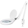 Neatfi Lampada d'ingrandimento Neatfi Elite HD XL Super LED con morsetto, 6500K, Eye-Friendly, morsetto salvaspazio, lente d'ingrandimento regolabile senza abbagliamento (15 CM, Bianco)