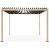 Andrea Bizzotto Pergola Ocean 3.6x3.6 Mt Natural e Antracite