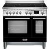 Lofra PNMD96MFTE/5I Cucina freestanding Elettrico Piano cottura a induzione Nero, Acciaio inox A