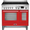 Lofra PRD96MFTE/5I Cucina freestanding Elettrico Piano cottura a induzione Rosso, Acciaio inox A