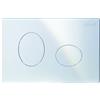 PUCCI - PLACCA DI COMANDO modello: ECO ELLISSE 80000550 con 2 pulsanti di scarico per WC a pavimento BIANCA