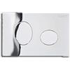 PUCCI - PLACCA DI COMANDO modello: ECO ELLISSE 80000552 con 2 pulsanti di scarico per WC a pavimento CROMO