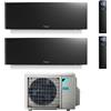 Daikin CLIMATIZZATORE CONDIZIONATORE DAIKIN DUAL SPLIT INVERTER serie 3 FTXJ R-32 EMURA III NERO Bluevolution 9000+18000 con 2MXM68N WI-FI INCLUSO - NEW -9+18