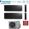 Daikin CLIMATIZZATORE CONDIZIONATORE DAIKIN DUAL SPLIT INVERTER serie 3 FTXJ R-32 EMURA III NERO Bluevolution 9000+9000 con 2MXM50N9 WI-FI INCLUSO - NEW -9+9