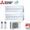 Mitsubishi Electric CLIMATIZZATORE CONDIZIONATORE MITSUBISHI ELECTRIC DUAL SPLIT INVERTER MSZ-LN KIRIGAMINE STYLE BIANCO PERLA R-32 9000+9000 con MXZ-2F53VF Wi-Fi NEW 9+9