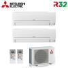 Mitsubishi Electric CLIMATIZZATORE CONDIZIONATORE MITSUBISHI ELECTRIC DUAL SPLIT INVERTER MSZ-HR R-32 12000+12000 CON MXZ-2HA50VF NEW 12+12