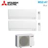 Mitsubishi Electric CLIMATIZZATORE CONDIZIONATORE MITSUBISHI ELECTRIC DUAL SPLIT INVERTER LINEA PLUS SERIE MSZ-AY 9000+12000 BTU CON MXZ-2F53VF WI-FI INTEGRATO R-32 9+12 A++