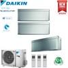 Daikin CLIMATIZZATORE CONDIZIONATORE DAIKIN BLUEVOLUTION TRIAL SPLIT INVERTER STYLISH SILVER R-32 WI-FI 9000+9000+12000 CON 3MXM68N - 9+9+12 - NEW TOTAL SILVER FTXA-BS