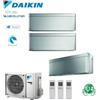 Daikin CLIMATIZZATORE CONDIZIONATORE DAIKIN BLUEVOLUTION TRIAL SPLIT INVERTER STYLISH SILVER R-32 WI-FI 7000+7000+12000 CON 3MXM52N - 7+7+12 - NEW TOTAL SILVER FTXA-BS