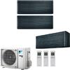 Daikin CLIMATIZZATORE CONDIZIONATORE DAIKIN BLUEVOLUTION TRIAL SPLIT INVERTER STYLISH BLACKWOOD R-32 WI-FI 7000+7000+18000 CON 3MXM52N - 7+7+18 - NEW REAL BLACKWOOD