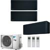 Daikin CLIMATIZZATORE CONDIZIONATORE DAIKIN BLUEVOLUTION TRIAL SPLIT INVERTER STYLISH BLACK R-32 WI-FI 7000+7000+18000 CON 3MXM52N - 7+7+18 - NEW TOTAL BLACK
