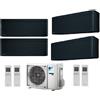 Daikin CLIMATIZZATORE CONDIZIONATORE DAIKIN BLUEVOLUTION QUADRI SPLIT INVERTER STYLISH BLACK R-32 WI-FI 9000+9000+9000+9000 CON 4MXM80N 9+9+9+9 - NEW TOTAL BLACK