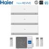 Haier CLIMATIZZATORE CONDIZIONATORE HAIER TRIAL SPLIT INVERTER NEW REVIVE R-32 9000+9000+12000 CON 3U55MEEFRA WIFI INTEGRATO 9+9+12