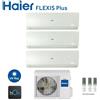 Haier CLIMATIZZATORE CONDIZIONATORE HAIER TRIAL SPLIT INVERTER FLEXIS PLUS WHITE R-32 7000+9000+12000 CON 3U55S2SR3FA WI-FI hOn NEW - 7+9+12