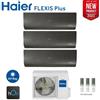 Haier CLIMATIZZATORE CONDIZIONATORE HAIER TRIAL SPLIT INVERTER FLEXIS PLUS BLACK R-32 9000+12000+12000 CON 3U70S2SR3FA WI-FI hOn - NEW -9+12+12