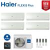 Haier CLIMATIZZATORE CONDIZIONATORE HAIER QUADRI SPLIT INVERTER FLEXIS PLUS WHITE R-32 9000+9000+15000+15000 CON 4U85S2SR3FA WI-FI hOn NEW - 9+9+15+15