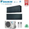 Daikin CLIMATIZZATORE CONDIZIONATORE DAIKIN BLUEVOLUTION DUAL SPLIT INVERTER STYLISH BLACKWOOD R-32 WI-FI 9000+15000 CON 2MXM68M9 - NEW REAL BLACKWOOD FTXA-BT