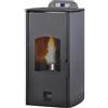 Queen TERMOSTUFA A PELLET QUEEN MODELLO KATIA IDRO 13 KW COLORE ANTRACITE - NEW