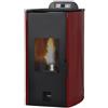 Laminox TERMOSTUFA A PELLET LAMINOX MOD. FLORA IDRO 13 KW COLORE ROSSO BORDEAUX - NEW