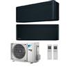 Daikin CLIMATIZZATORE CONDIZIONATORE DAIKIN BLUEVOLUTION DUAL SPLIT INVERTER STYLISH BLACK R-32 WI-FI 7000+18000 CON 2MXM50M9 - NEW TOTAL BLACK FTXA-BB Garanzia Italiana 7+18